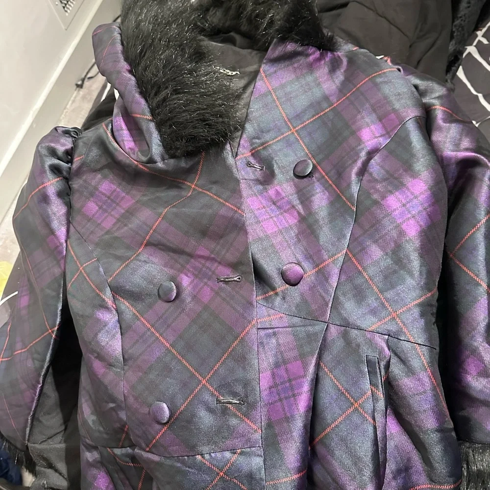 Dollskill Plaid Coat - Picture 1 of 2